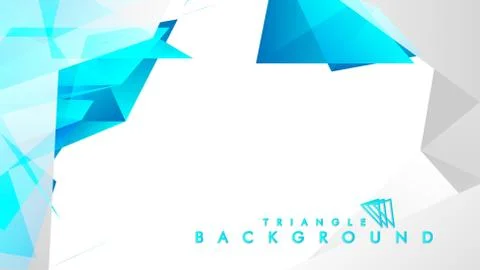 Abstract vector of blue and gray triangles Stock Illustration