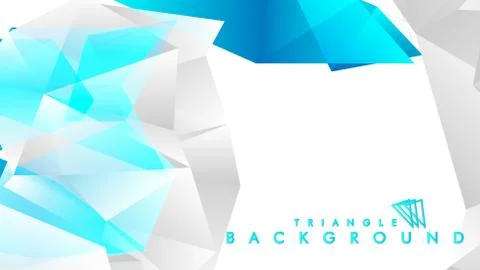 Abstract vector of blue and gray triangles Stock Illustration