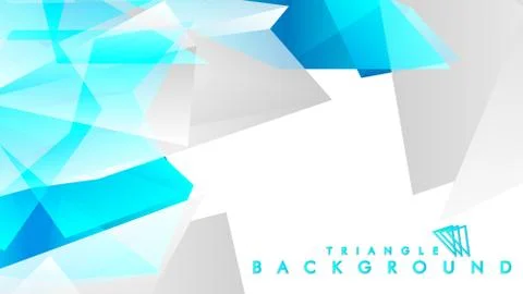 Abstract vector of blue and gray triangles Illustrazione stock