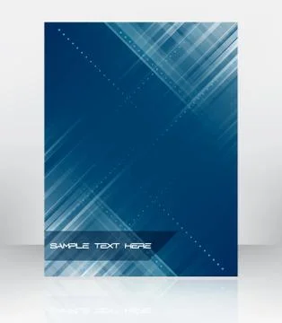 Abstract vector blue background for flyer or brochure Stock Illustration