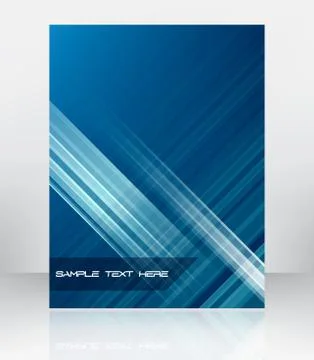 Abstract vector blue background for flyer or brochure Stock Illustration