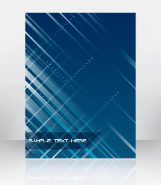 Abstract vector blue background for flyer or brochure Stock Illustration
