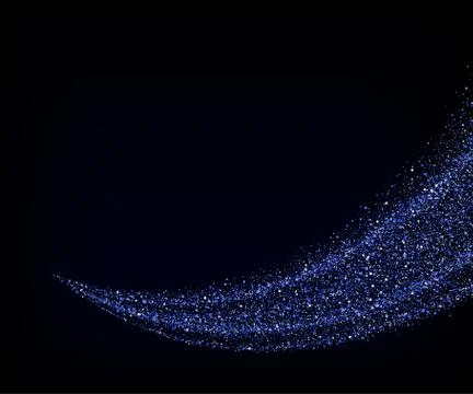 Abstract vector blue dust glitter star wave background Stock Illustration