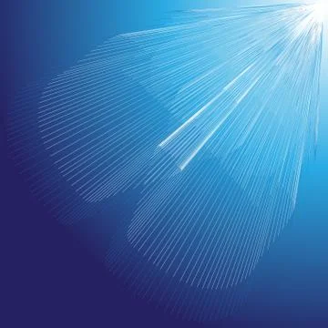 Abstract vector blue rays Illustrazione stock