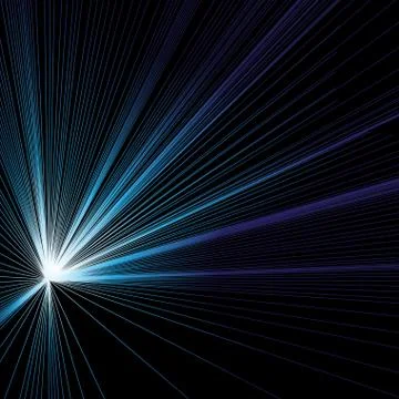 Abstract vector blue rays Illustrazione stock