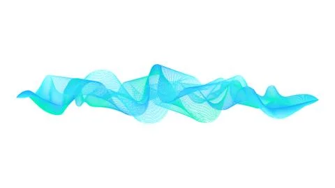 Abstract vector blue sea wavy element for design Stock Illustration