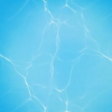 Abstract vector blue wave mesh background. Point cloud array. Chaotic light w 스톡 일러스트