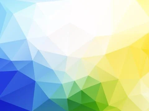 Abstract vector blue yellow green geometric background Illustrazione stock