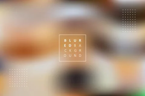 Abstract vector blurred background with dotted elements and text Illustrazione stock