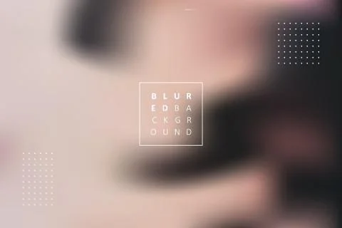 Abstract vector blurred background with dotted elements and text Illustrazione stock