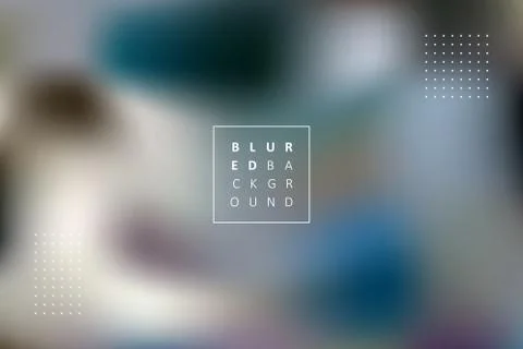 Abstract vector blurred background with dotted elements and text Stock Illustration