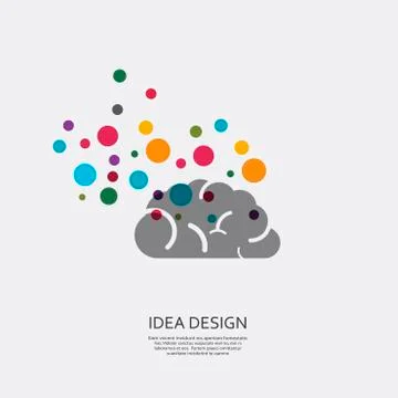 Abstract vector brain. Nice element for design Stock Illustration