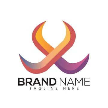 Abstract Vector Brand Icon or Logo Design Template Stock Illustration