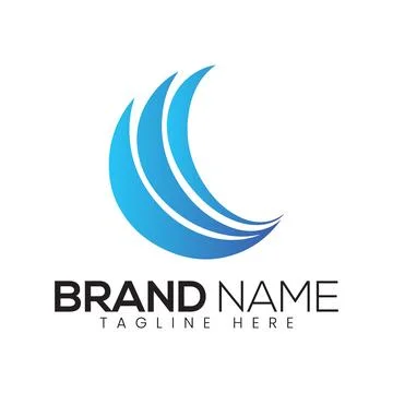 Abstract Vector Brand Icon or Logo Design Template Stock Illustration