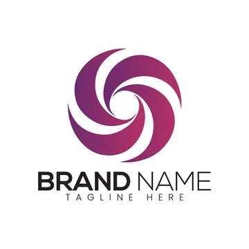 Abstract Vector Brand Icon or Logo Design Template Stock Illustration