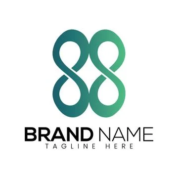 Abstract Vector Brand Icon or Logo Design Template Stock Illustration