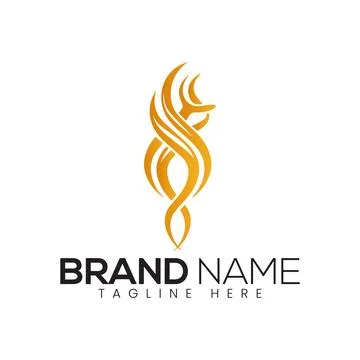 Abstract Vector Brand Icon or Logo Design Template Stock Illustration