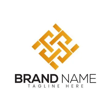 Abstract Vector Brand Icon or Logo Design Template Stock Illustration