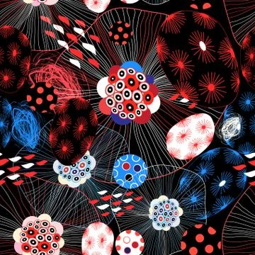 Abstract vector bright pattern seamless fiction Stock Illustration