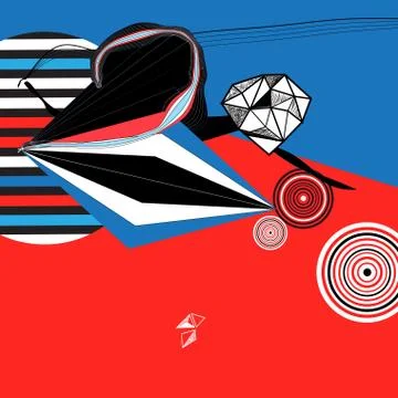 Abstract vector bright poster Stock Illustration