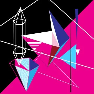 Abstract vector bright poster Stock Illustration