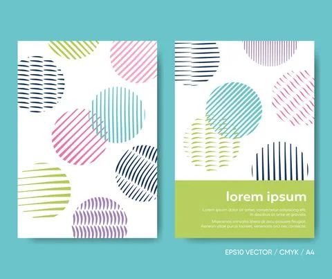 Abstract vector brochure cover with circle shapes Stock-Illustration