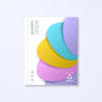 Abstract vector brochure design template 스톡 일러스트