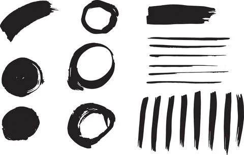 Abstract Vector brush strokes For text work or use work. , elements Text bo.. Stock Photos