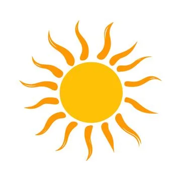 Abstract Vector Burning Sun Icon or Logo Design Template Stock Illustration
