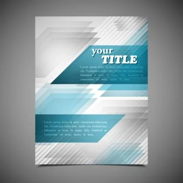 Abstract vector business brochure template. geometric background Stock Illustration