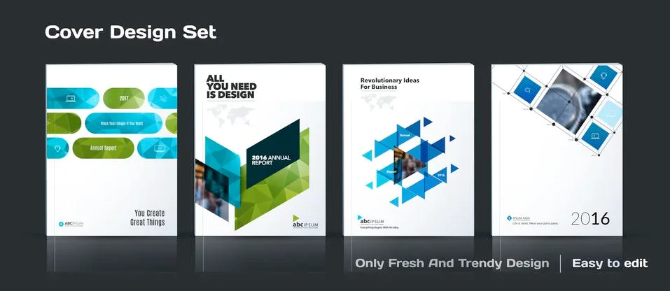 Abstract vector business template set. Brochure layout, cover mo Stock-Illustration