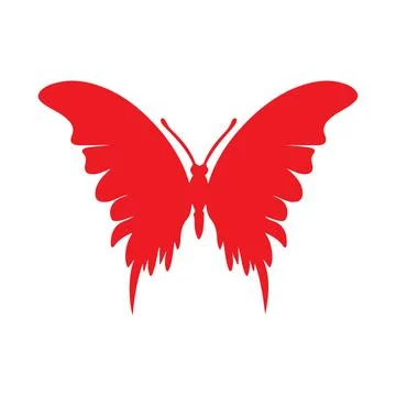 Abstract Vector Butterfly Flying Icon or Logo Design Template Stock Illustration