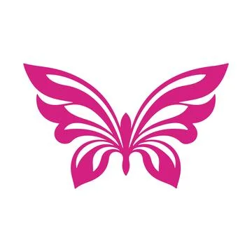 Abstract Vector Butterfly Flying Icon or Logo Design Template Stock Illustration