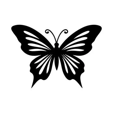 Abstract Vector Butterfly Flying Icon or Logo Design Template Stock Illustration
