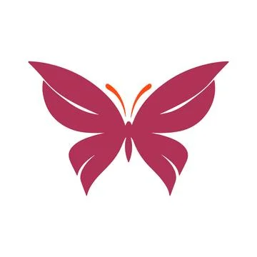 Abstract Vector Butterfly Flying Icon or Logo Design Template Stock Illustration
