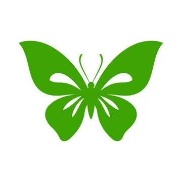 Abstract Vector Butterfly Flying Icon or Logo Design Template Stock Illustration