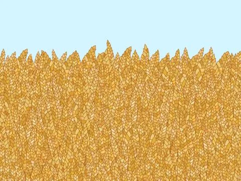 Abstract vector cartoon doodle wheat background Stockillustratie