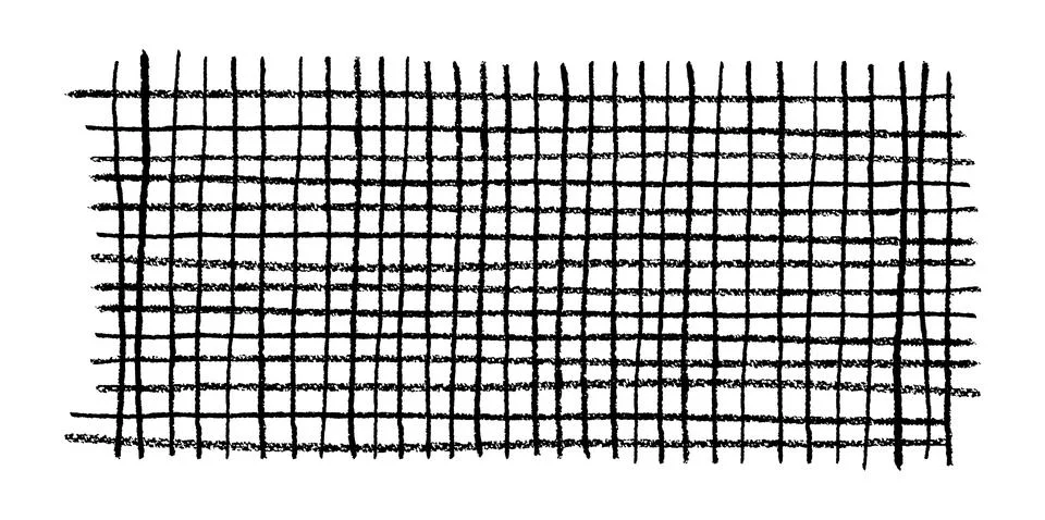 Abstract vector chequered backdrop with black linear collage design. Freehand Stock Illustration