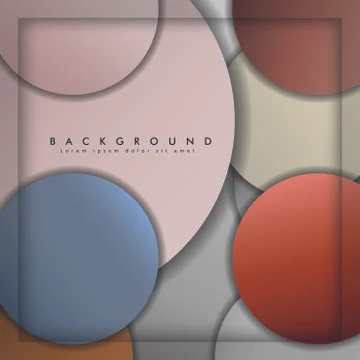 Abstract vector circle background with color stone and brick gradient and sha Illustrazione stock