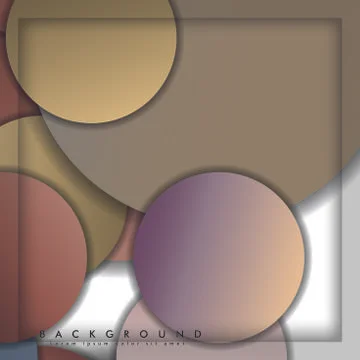 Abstract vector circle background with color stone and brick gradient and sha Illustrazione stock