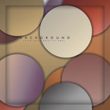 Abstract vector circle background with color stone and brick gradient and sha Illustrazione stock