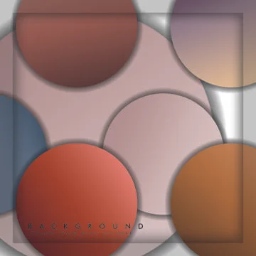 Abstract vector circle background with color stone and brick gradient and sha 스톡 일러스트