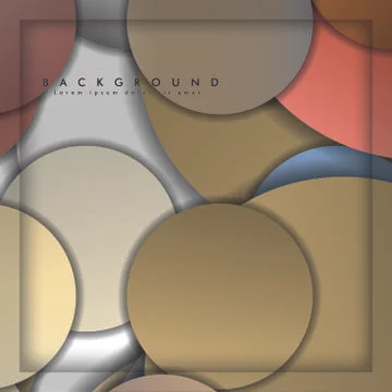 Abstract vector circle background with color stone and brick gradient and sha Illustrazione stock