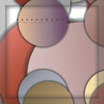 Abstract vector circle background with color stone and brick gradient and sha Illustrazione stock