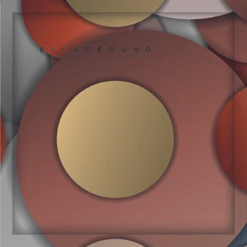 Abstract vector circle background with color stone and brick gradient and sha Stock Illustration