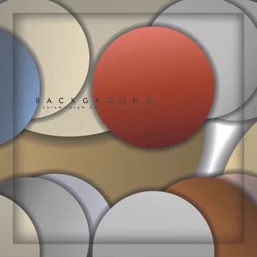 Abstract vector circle background with color stone and brick gradient and sha Illustrazione stock