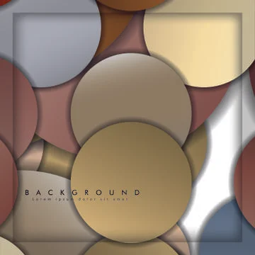 Abstract vector circle background with color stone and brick gradient and sha Illustrazione stock