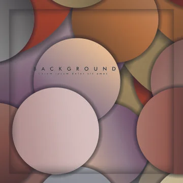 Abstract vector circle background with color stone and brick gradient and sha Stock Illustration