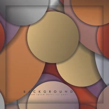 Abstract vector circle background with color stone and brick gradient and sha Illustrazione stock