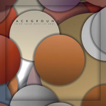 Abstract vector circle background with color stone and brick gradient and sha Illustrazione stock
